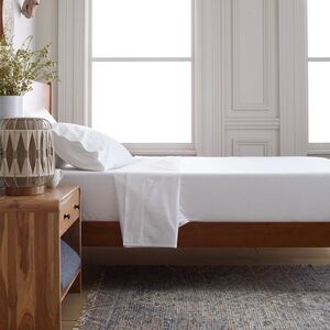 QUINCE Organic Brushed Cotton Sheet Set Queen White 7155